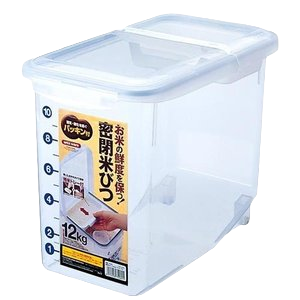 ASVEL 米缸 附量杯 附輪(12kg)